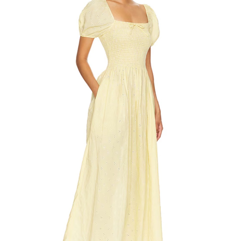 Elegant Yellow Women's Dress - SOLD & STRIPED CORRINA DRESS IN BUTTER YELLOW